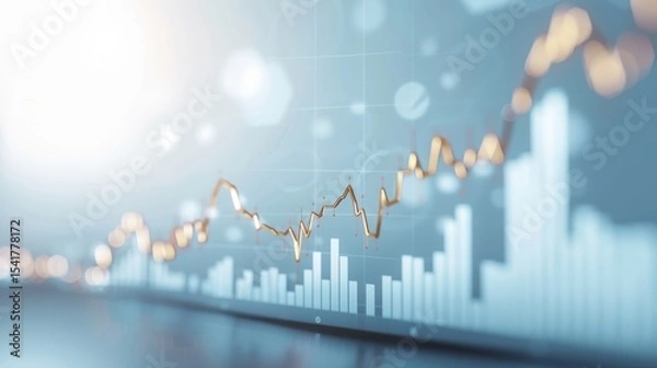 Obraz stock market investment and anxious future