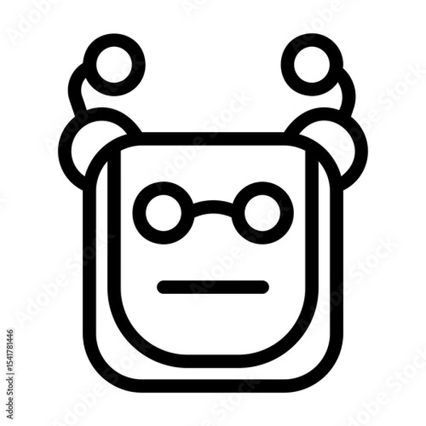 Obraz A collection of icons containing happy, sad, funny, laughing facial expressions in the form of robotic emoji icons