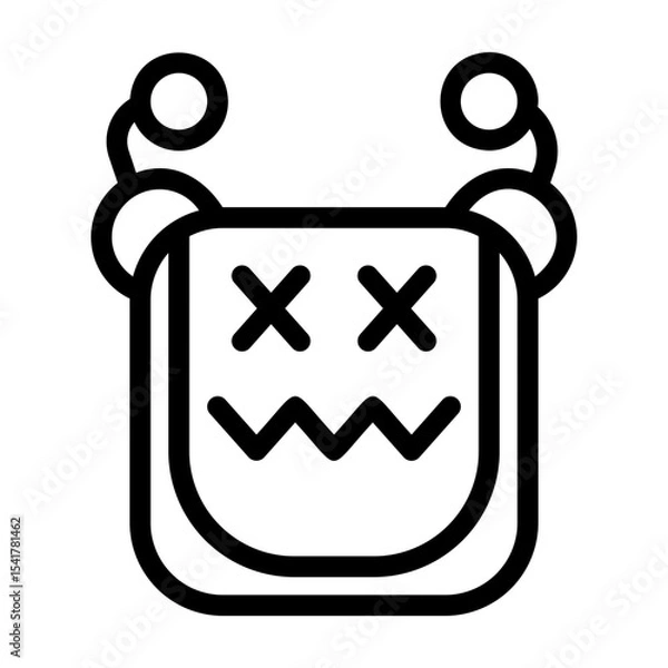 Obraz A collection of icons containing happy, sad, funny, laughing facial expressions in the form of robotic emoji icons