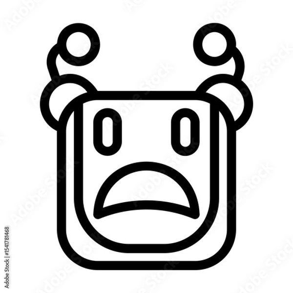 Obraz A collection of icons containing happy, sad, funny, laughing facial expressions in the form of robotic emoji icons