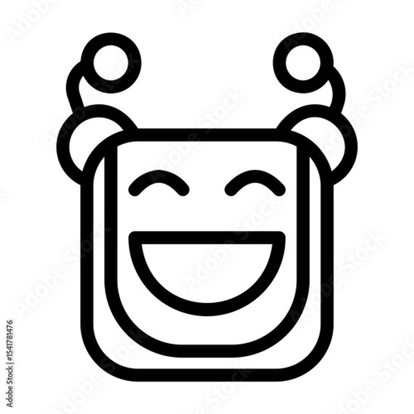 Obraz A collection of icons containing happy, sad, funny, laughing facial expressions in the form of robotic emoji icons