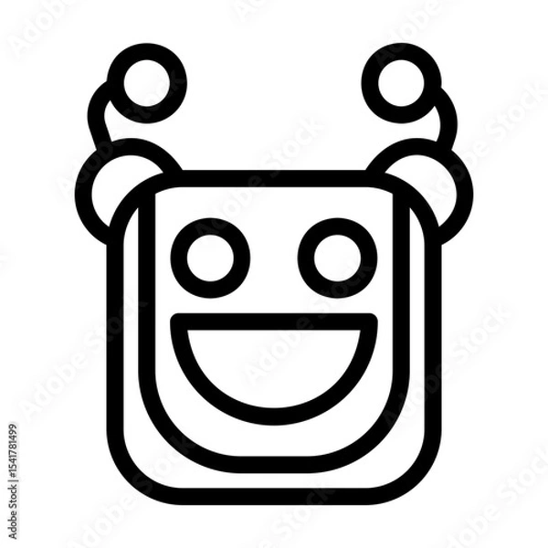 Obraz A collection of icons containing happy, sad, funny, laughing facial expressions in the form of robotic emoji icons
