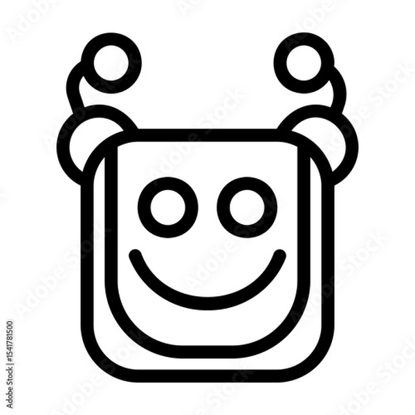 Obraz A collection of icons containing happy, sad, funny, laughing facial expressions in the form of robotic emoji icons