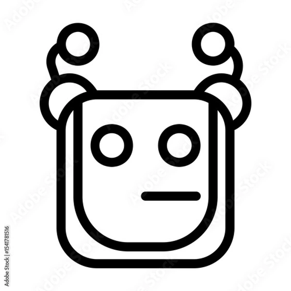 Obraz A collection of icons containing happy, sad, funny, laughing facial expressions in the form of robotic emoji icons