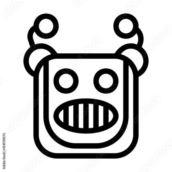 Obraz A collection of icons containing happy, sad, funny, laughing facial expressions in the form of robotic emoji icons