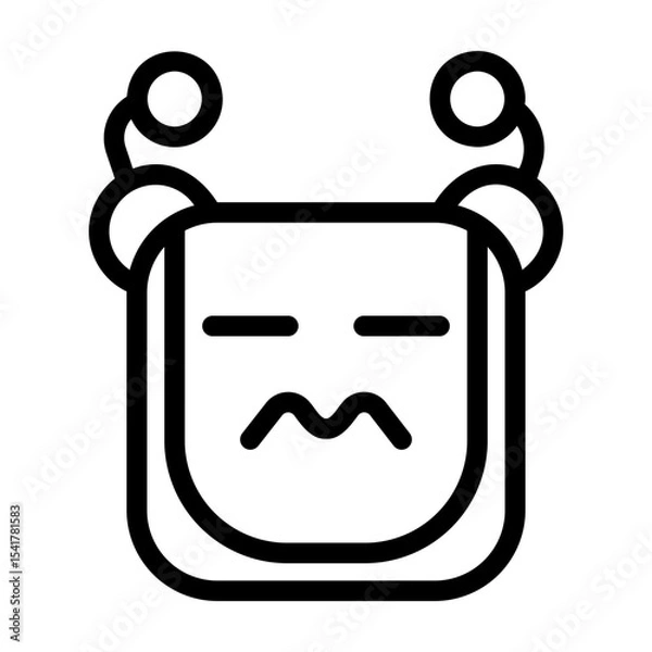 Obraz A collection of icons containing happy, sad, funny, laughing facial expressions in the form of robotic emoji icons