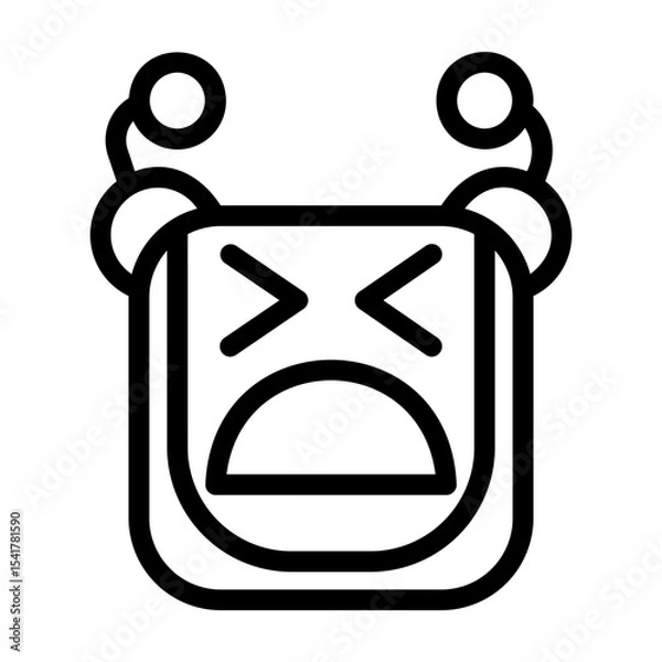 Obraz A collection of icons containing happy, sad, funny, laughing facial expressions in the form of robotic emoji icons