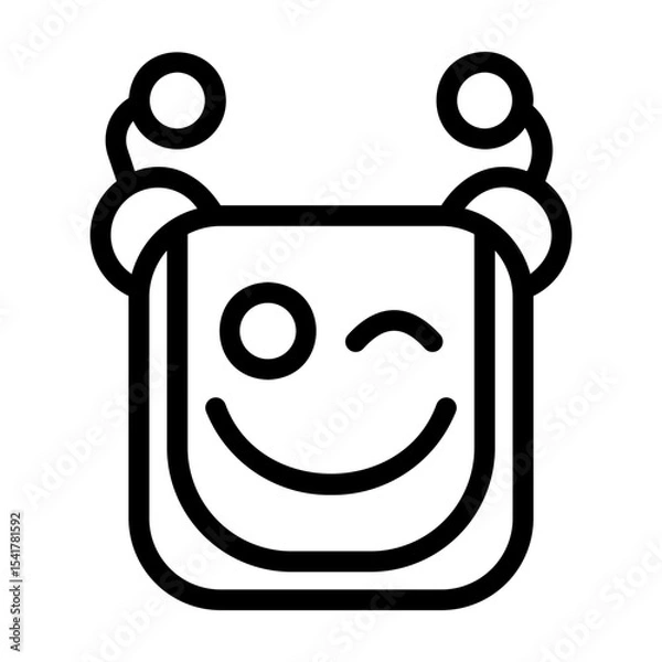 Obraz A collection of icons containing happy, sad, funny, laughing facial expressions in the form of robotic emoji icons