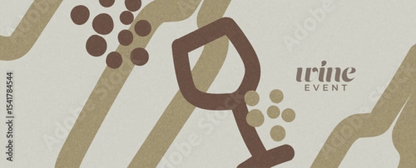 Fototapeta wine-minimalist-texture-background-banner-red-bottles-brown