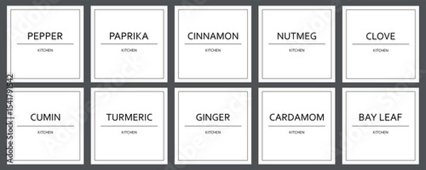 Obraz Kitchen sticker set