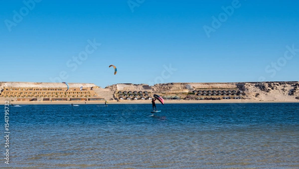 Obraz The famous Dakhla lagoon is renowned for its water sports.