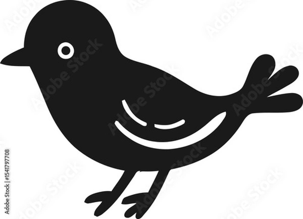 Obraz black birds vector silhouette illustration