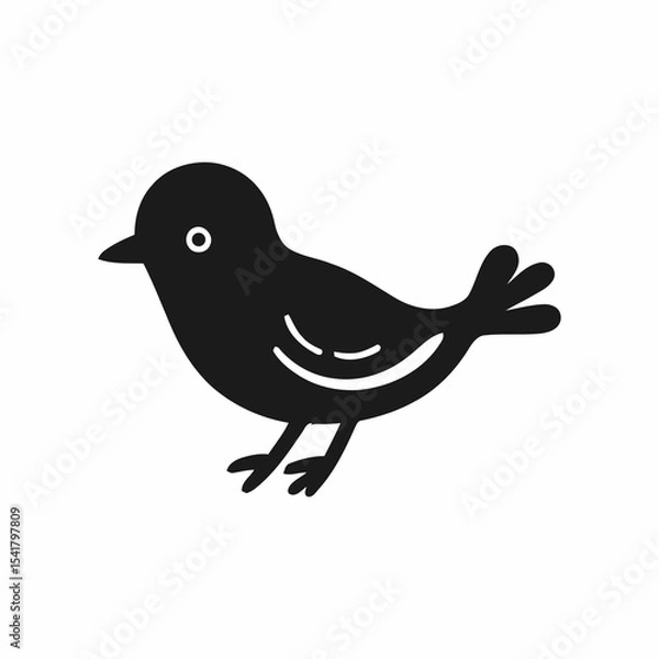 Obraz black birds vector silhouette illustration