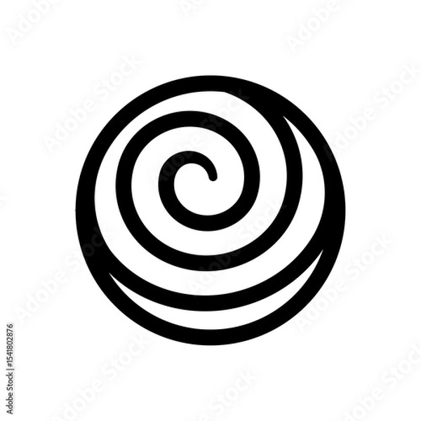Fototapeta Abstract linear icon of nature element. Earth