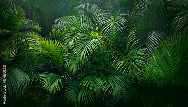 Obraz lush green jungle background
