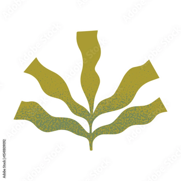 Fototapeta Tropical green palm vector illustraton.Hand drawn graphic element in naive simple style for banners,smm,branding,packaging,covers,prints.Retro summer symbol