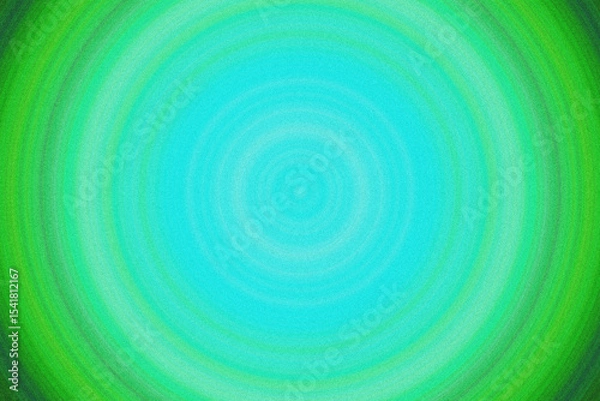 Fototapeta Abstract concentric circles of green and turquoise color on transparent background