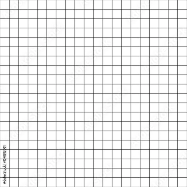 Fototapeta vector squared grid paper seamless pattern on transparent background.
