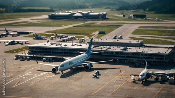 Obraz airplane at airport