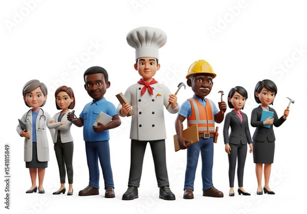 Fototapeta team of workers