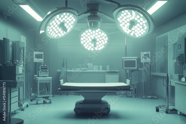 Obraz Modern Surgical Room with Advanced Equipment and Bright Lighting