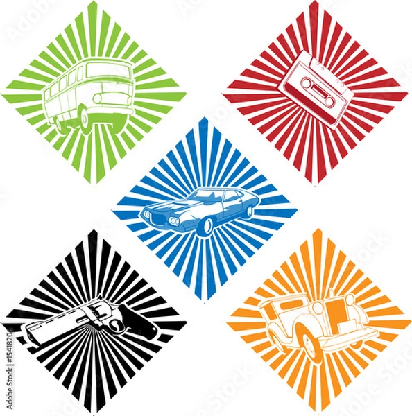 Obraz various pattern set