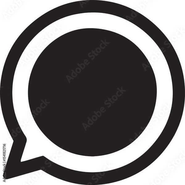 Obraz speech bubble silhouette, talk bubble, comic bubble, chat bubble, dialogue bubble, message bubble, text bubble, cartoon bubble, black speech bubble