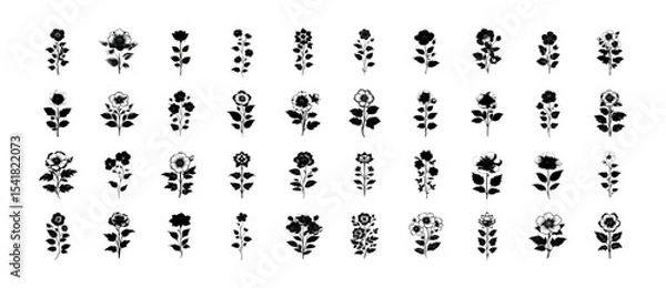 Obraz Flower Silhouette Pack - 40 Design