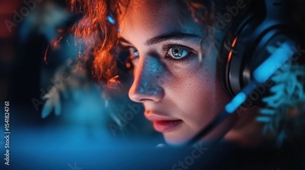 Obraz call center operator of an energy company in the office
