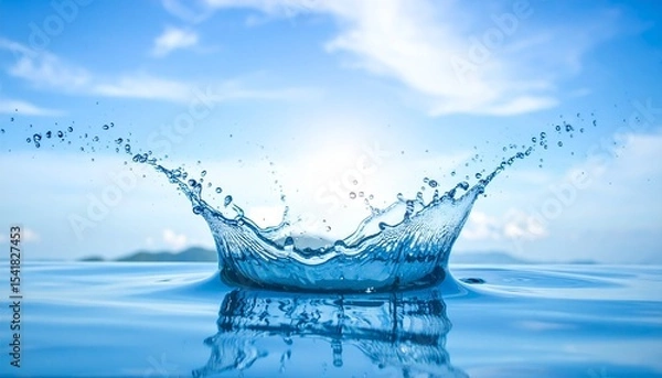Fototapeta water splash isolated on white