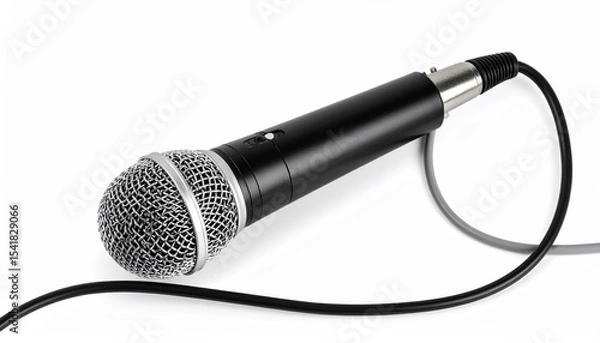 Fototapeta microphone isolated on white background