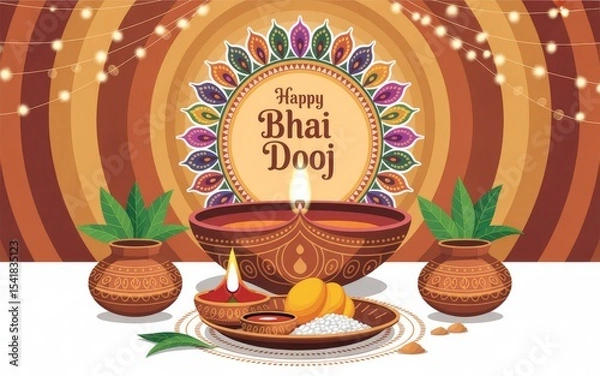 Obraz Happy Bhai Duj Background