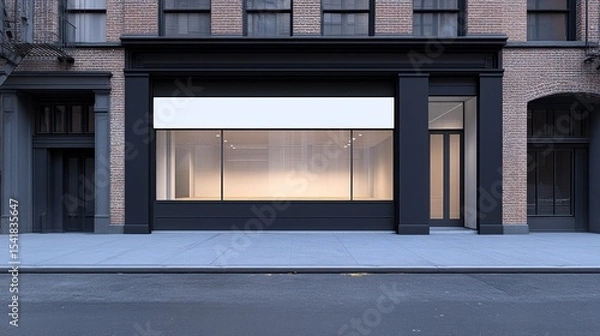 Obraz Empty store front on city street