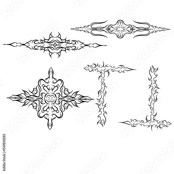 Obraz set of decorative elements