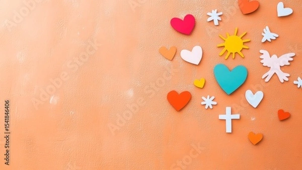Obraz Colorful children's drawings of the Trinity