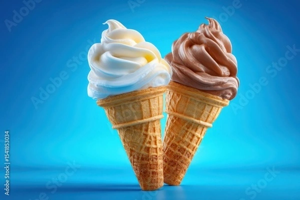 Obraz Ice cream cones banner