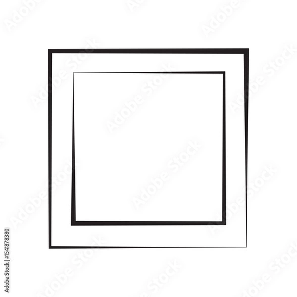 Fototapeta Rectangle icon vector isolated on white background, Rectangle sign , line or linear design elements in outline style. 