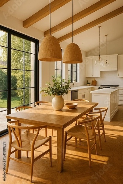 Fototapeta kitchen and dining room