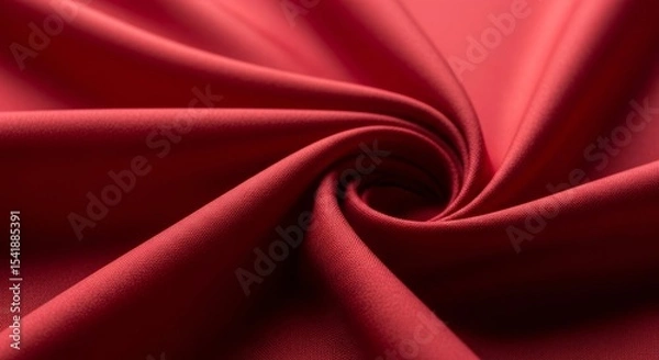 Obraz Abstract macro of silk texture for textile backgrounds in deep red hues with smooth and flowing patterns