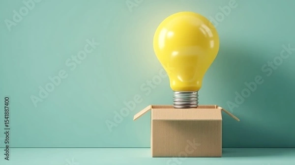 Obraz Bright idea in a box