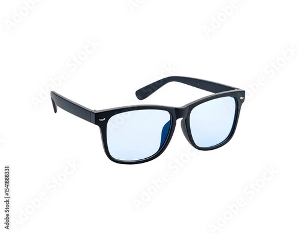 Fototapeta Stylish Black Square BlueLight Blocking Glasses.