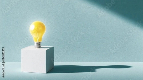 Obraz Illuminating idea on a simple stage