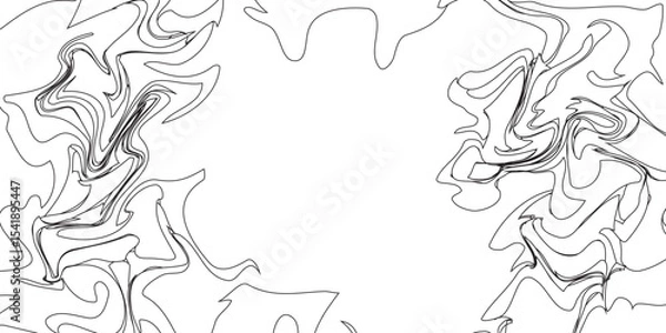 Obraz Black and white abstract floral vector background with nature and tree elements