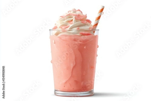 Obraz Strawberry frappe banner