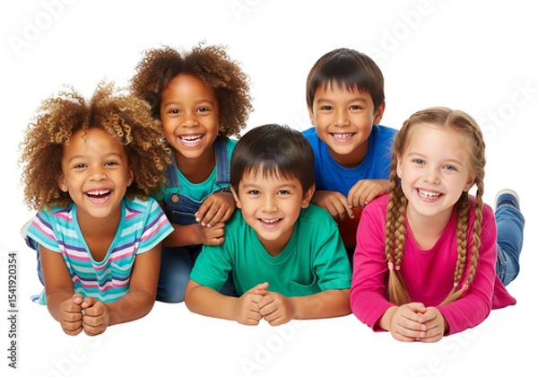 Obraz group of children with thumbs up