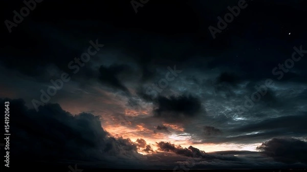 Fototapeta 不気味な雲が広がる嵐の前の静けさ