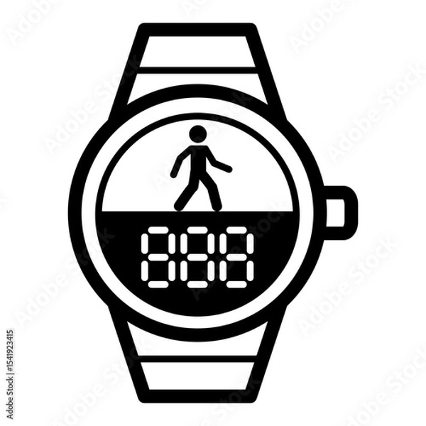 Fototapeta "Step counter device" icon