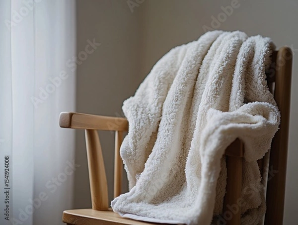 Obraz Cozy bathrobe display home interior lifestyle photography relaxing environment close-up view comfort concept