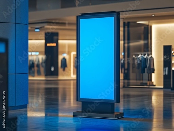 Obraz Digital advertising display shopping center vertical board modern environment eye-level view marketing concept