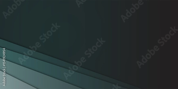 Fototapeta Abstract Dark Green Layered Diagonal Background

